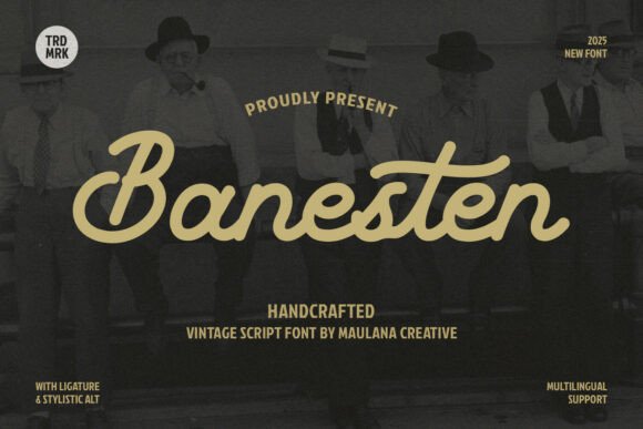 Banesten: A Vintage Script Font That Feels Like Home