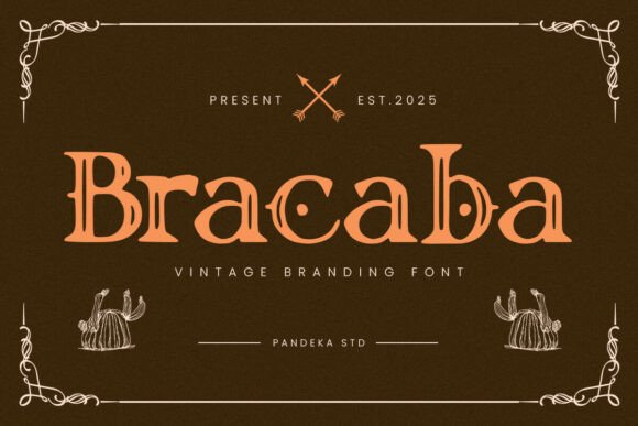 Bracaba: A Vintage Decorative Font That Anchors Editorial Calm