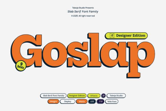 Goslap: A Slab Serif Font That Brings Energy to Real Branding Work