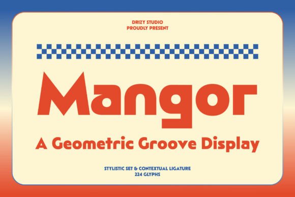 Mangor: A Geometric Groove Display Font for Bold Digital Headlines