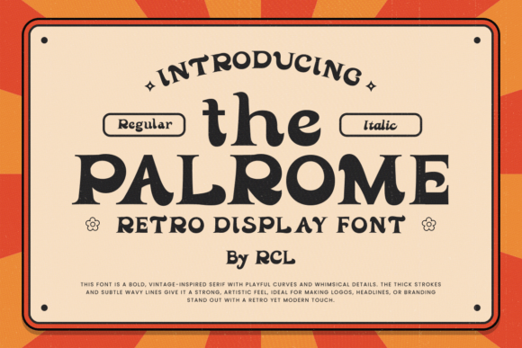 Palrome: A Serif Display Font That Feels Like Sunshine on Paper