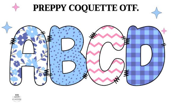 Preppy Coquette Bundle: A Color Font That Elevates Handmade Labels & Printables