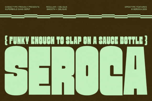 Seroca: A Bold, Retro Sans Serif for Digital Branding