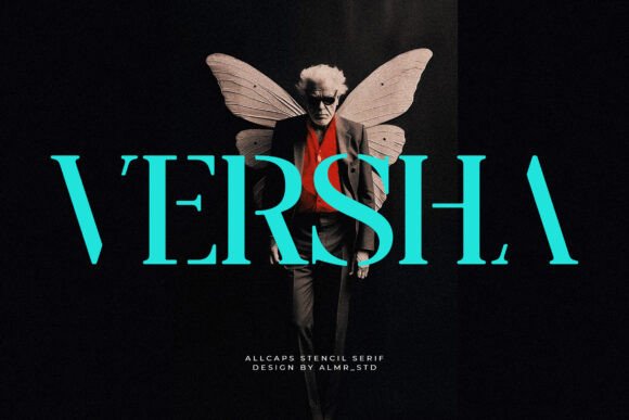 Versha: A Stencil Serif Font for Digital Branding
